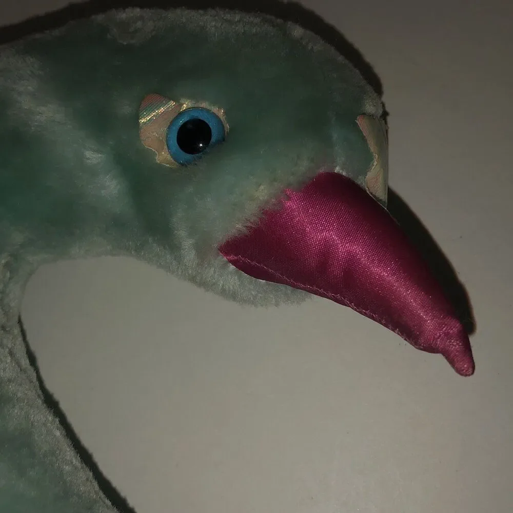 Vintage 80s MY BEAUTIFUL SWAN Commonwealth Blue Plush Bird Stuffed Animal RARE